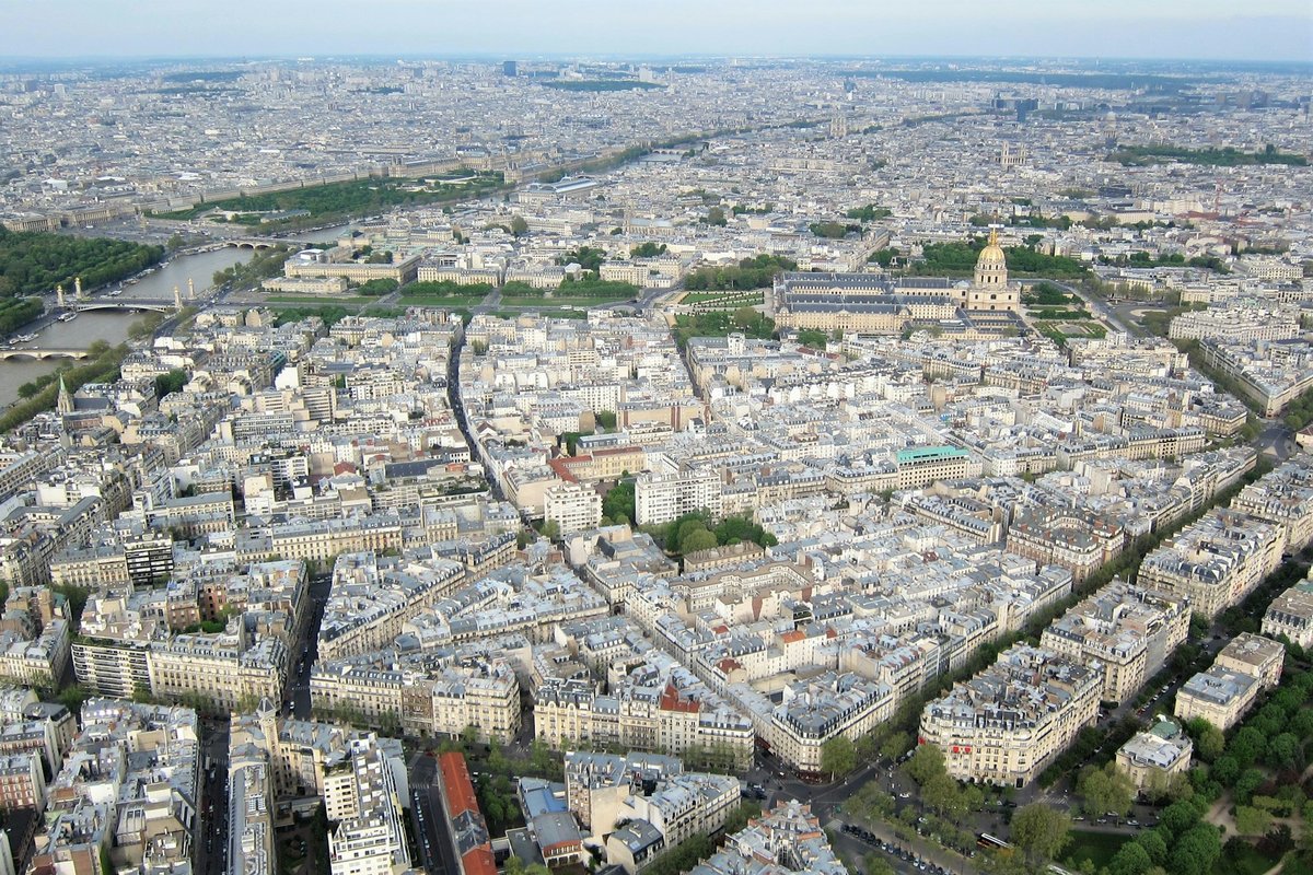 Vue aérienne des toits de Paris